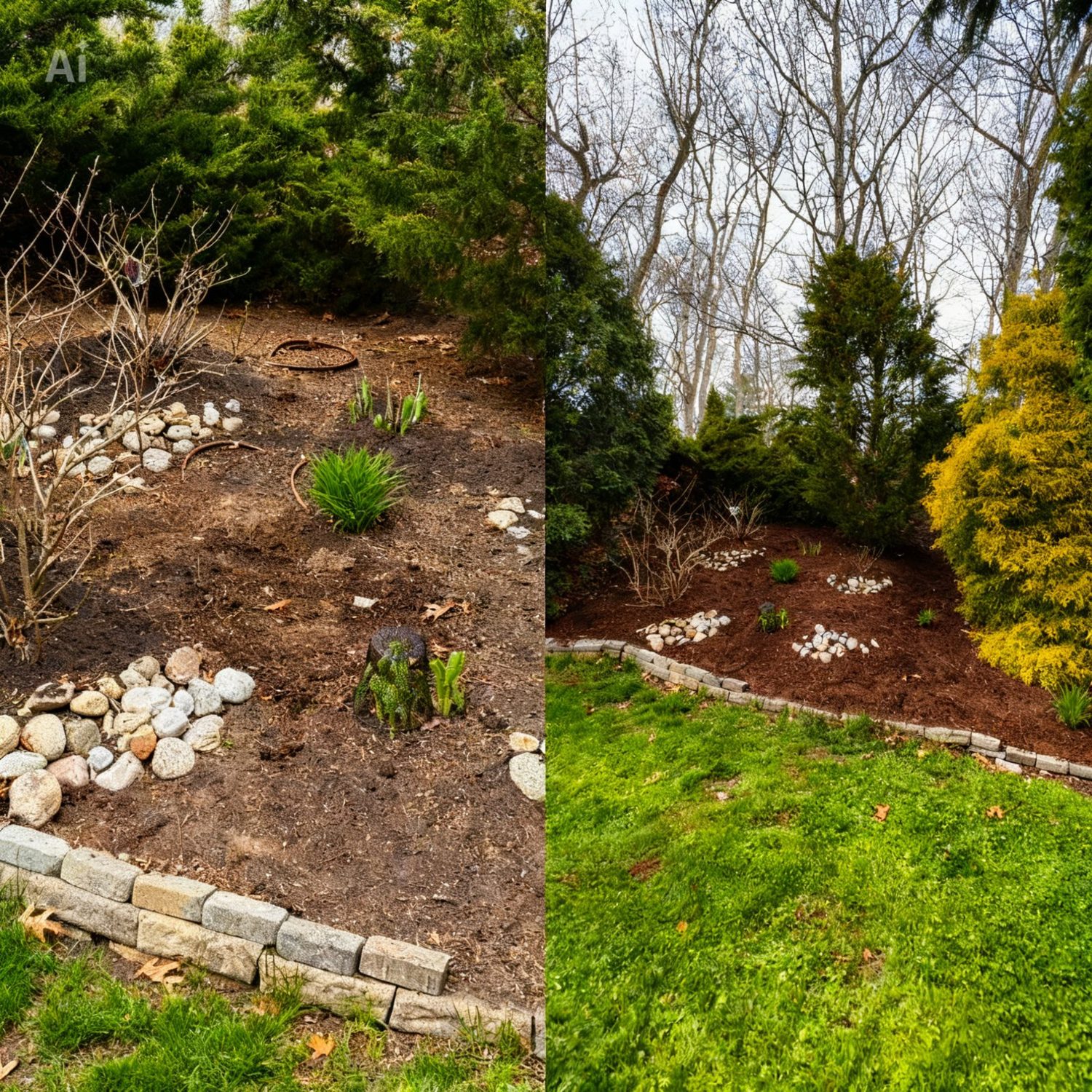 Yard before cleanup